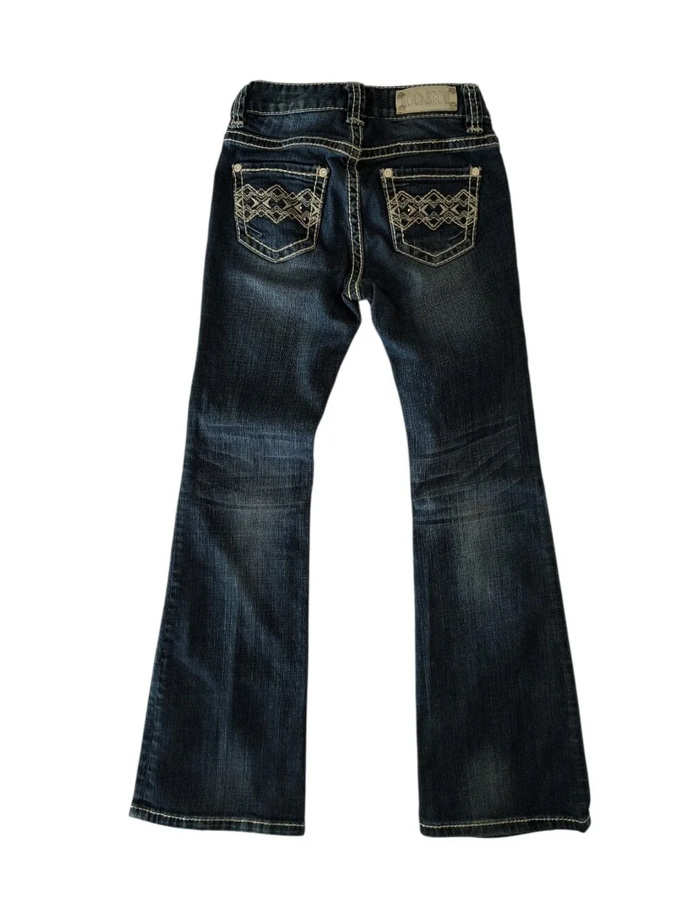 Girls Rock&Roll Cowgirl Boot Cut Jeans Size 8